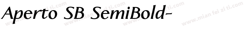 Aperto SB SemiBold字体转换